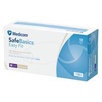 メディコムジャパン セーフベーシック ラテックスグローブ イージーフィット Mサイズ 1188C 1箱(100枚入)