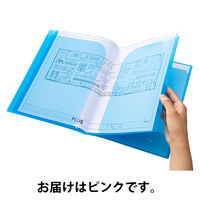 プラス 見開きホルダー6ポケット ピンク 79290 10冊
