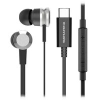 マイク付ステレオイヤホン USB Type-C　ステレオイヤホン＆ハンズフリー TSH57CK ブラック 1個 多摩電子工業