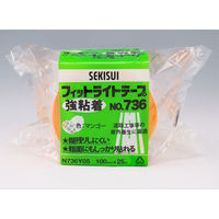 【養生テープ】 屋外養生フィットライトテープ No.736（強粘着） マンゴー 幅100mm×25m 積水化学工業 1巻