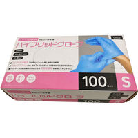 ヤマショウ　ハイブリッドグローブＳ　YGL-001S　　粉なし　S　1セット（1000枚：100枚入×10箱）