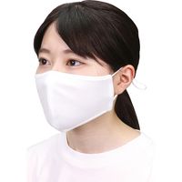 ひんやりUVカットマスク ホワイト熱中症 暑さ対策 夏用 接触冷感 立体マスク 男女兼用 痛くならない 苦しくない 3D おとな用 白 調節可能 51152