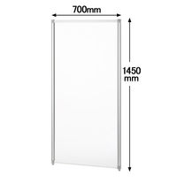 トーカイスクリーン EGシンプルパネル パーテーション クリアタイプ（透明） 高さ1450×幅700mm EG-1407EB （飛沫防止）1枚