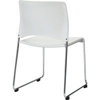 【軒先渡し】オリバー PDシリーズ ミーティングチェア スタッキング可能 横連結可能 ホワイト PD・CM-001・WH 1脚（直送品）