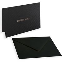 グリーティングカード Ｇ・ラロ ドリュー・ド・フランス　カード封筒セット　サンキュー ブラック 1セット(4枚入)（直送品）