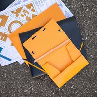 キャリーケース ロディア エラスティックフォルダＡ４　 オレンジ 1セット(3枚入)（直送品）