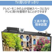 TV上ラック ディスプレイボード 幅90cm 工具不要 簡単設置 耐荷重5kg ブラック AVD-TVTS02BK エレコム 1個（直送品）
