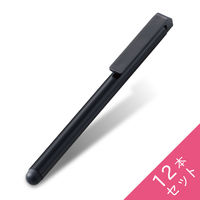 タッチペン スタイラスペン シリコン スタンダードタイプ クリップ付 12本入り P-TP01BK/12 エレコム 1個
