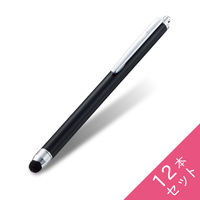 タッチペン スタイラスペン 超感度 スタンダードタイプ 12本入り P-TPC02BK/12 エレコム 1個