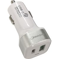 磁気研究所 急速充電PD QC3.0対応 HISPEC車載用DC充電器 最大合計45W出力 HDPDCU2PWH 1個