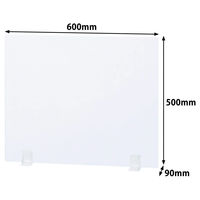 オカムラ 飛沫防止パネルセット シングルタイプ 幅600×高さ500mm （飛沫防止・飛沫対策）1セット（3枚分） デスクパーテーション（取寄品）