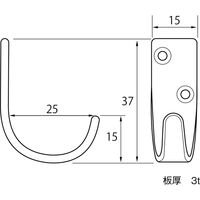 清水 ステンレスホームフックC型 大 サテン仕上 1セット(5個)（直送品）