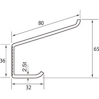 清水 ステンレス高級帽子掛 大 サテン仕上 1セット(5個)（直送品）