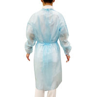 原田産業　不織布ガウン　ライトブルー　30021-012　1パック（10枚入）