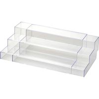 ササガワ スライド式ひな段ディスプレイ クリア 32-4562 1個