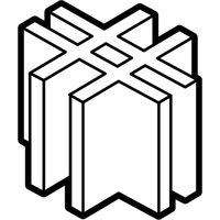 アーテック 十字型固定パーツ3個組 飛沫防止パーテーション 拡張用 机上 感染防止 51232 1セット(12個:3個×4)