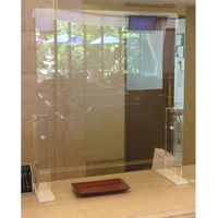 エージ 飛沫フェンスガード110 幅1120×奥行200×高さ710mm クリア/ホワイト AG-CRN110-CL （飛沫防止・飛沫対策）1台（直送品）