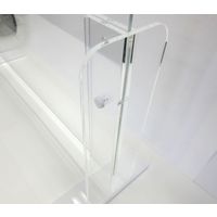 エージ 飛沫フェンスガード60 幅620×奥行200×高さ710mm クリア/ホワイト AG-CRN60-CL （飛沫防止・飛沫対策）1台（直送品）