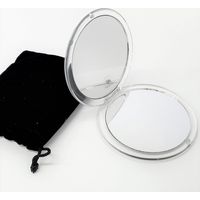 センコー サークル　コンパクトミラー　ブラック　４個セット JIN101130（直送品）