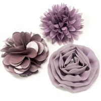 センコー SDS ウォルフロレ　花モチーフデコレーションステッカー 3個セット　グレー　1個（直送品）