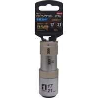 イチネンアクセス MUSTTOOL QCソケットダブル 17×21mm 12角 12.7mm 19843 1個（直送品）