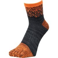 ディックコーポレーション 安全靴用カラーソックス グラデーション 5本指 アンクル オレンジ 2色入 CB-069 1セット（直送品）