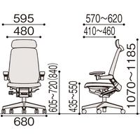 【組立設置込】イトーキ ノートチェア エクストラハイバック ランバーサポート無 可動肘付 ブラックベース ブラックT 1脚（直送品）