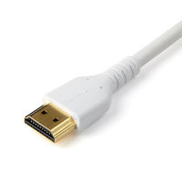 Startech.com HDMIケーブル 2m HDMI2.0 強化アラミド ホワイト RHDMM2MPW 1個