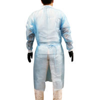 原田産業 PEラミネート不織布ガウン ライトブルー 30021-032 1パック（10枚入）