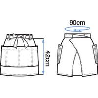 ボストン商会 前掛け ブルーグレー F 27336-15 2枚（直送品）
