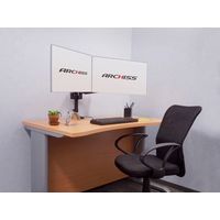 アーキサイト デュアルモニター対応 ガススプリング液晶モニターアーム 4軸 AS-MABS01D 1台（直送品）