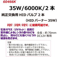 SUNWORLD 純正交換用HIDバルブD2C/6000K2本 60466K 1セット（直送品）