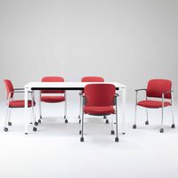 【設置込】コクヨ 会議用イス 100シリーズ 肘付 ナイロンキャスター マルーン×グレー CK-101CF4HSXA9-W 1脚（直送品）