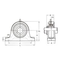 旭精工 ピロー形ユニット UCIP形 止めねじ付き、円筒穴形 UCIP209 1セット(2個)（直送品）