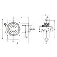 旭精工 テークアップ形ユニット UKT形 テーパー穴形 UKT207 1セット(3個)（直送品）