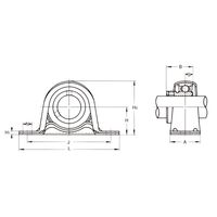 旭精工 鋼板製ピロー形ユニット BPP形 止めねじ付き、円筒穴形 BPP5 1セット(7個)（直送品）