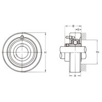 旭精工 カートリッジ形ユニット UKC形 テーパー穴形 UKC210 1セット(2個)（直送品）