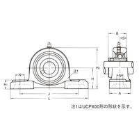 旭精工 ピロー形ユニット UKP形 テーパー穴形 UKP307 1セット(2個)（直送品）