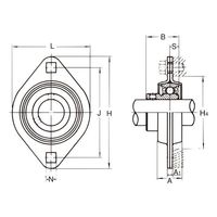 旭精工 鋼板製ひしフランジ形ユニット BPFL形 止めねじ付き、円筒穴形 BPFL7 1セット(5個)（直送品）