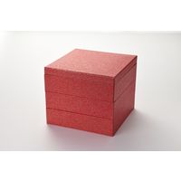 瑞光明 紙重箱 8寸角3段 友禅ZU-No.8 金仕切AD付 v1305o80-3zu8sga1d1 1包（3段16組）（直送品）