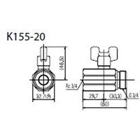 KVK K155-20 ボールバルブ20 1個（直送品）