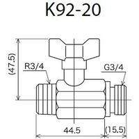 KVK K92-20-JAN ボールバルブ20　1個（直送品）