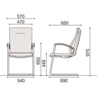 【設置込】イトーキ スピーナチェア 会議イス 背座クロス 肘付 シルバーベース キャンテイレバー脚 ストロングブルー 1脚（直送品）