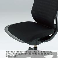 【設置込】イトーキ エピオスチェア 背メッシュ EXハイバック 可動肘 ロッキングレンジ調節 ナイロンキャスター 黒×ラズベリーレッド×ブラック 1脚（直送品）