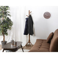 不二貿易 超極太ポールハンガー LOG 幅510×奥行440×高さ1510mm ブラウン　 10786 1本（直送品）