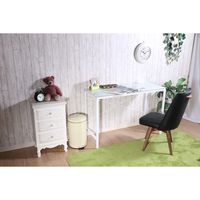 不二貿易 ワークデスク ガラストップ 幅1100×奥行450×高さ730mm ホワイト 14075 1台（直送品）