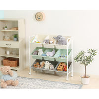 不二貿易 キッズラック color 3列3段 幅905×奥行360×高さ860mm 38293 1台（直送品）