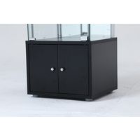 不二貿易 ガラスコレクションケース 収納庫付き 幅426×奥行366×高さ1520mm ブラック 99472 1台（直送品）