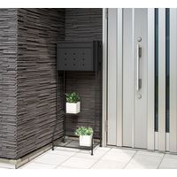 グリーンライフ 大型ポストスタンド マットブラック OPS-02MD(MBK) 1個