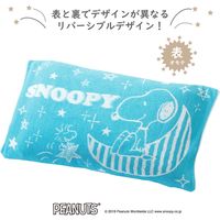 西川 のびのびピローケース ブルー スヌーピー SP4400 2274-33976 1セット(2枚)（直送品）